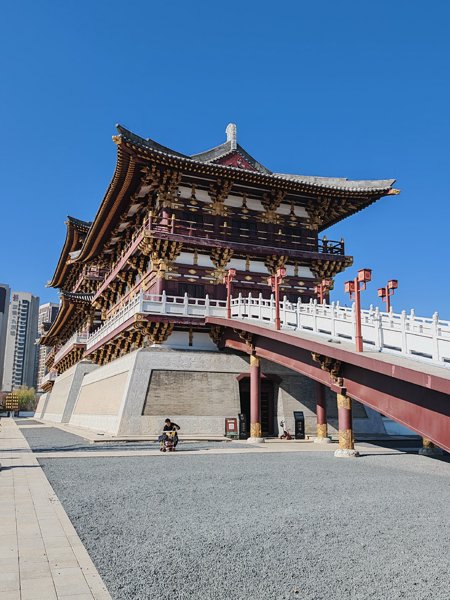 九州池的全新仿古建筑